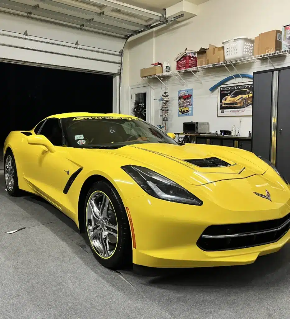 yellow corvette