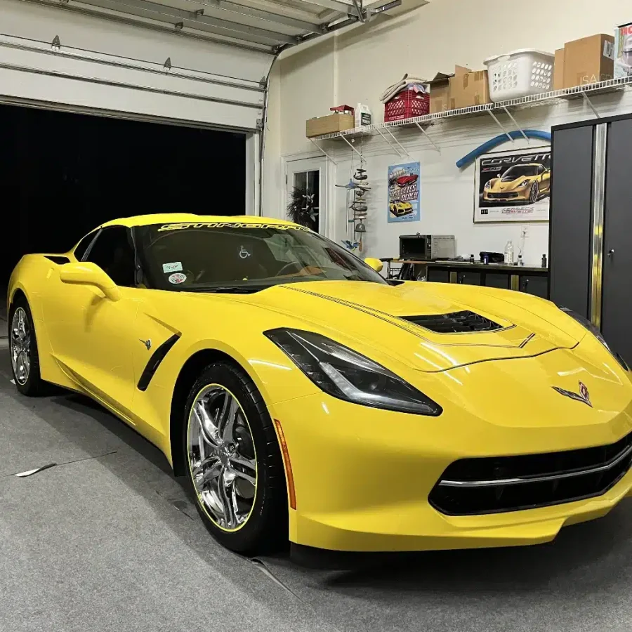 yellow corvette